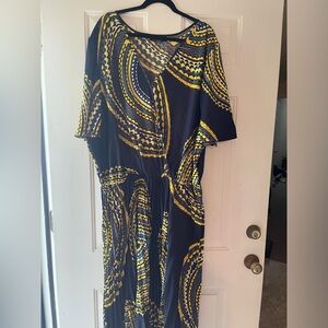 Ashley Stewart Pleated Maxi Dress